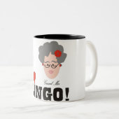 Oma houdt van bingo tweekleurige koffiemok (Voorkant rechts)
