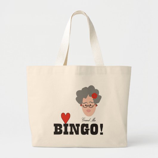 Oma houdt van bingozak grote tote bag (Voorkant)