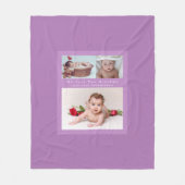 Oma houdt van haar familie Foto Collage Soft Cozy Fleece Deken (Voorkant)
