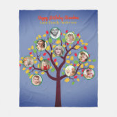 Oma houdt van haar familiestamboom Fotocollage Zac Fleece Deken (Voorkant)
