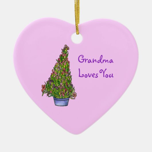 Oma houdt van Iris Ornament (Voorkant)