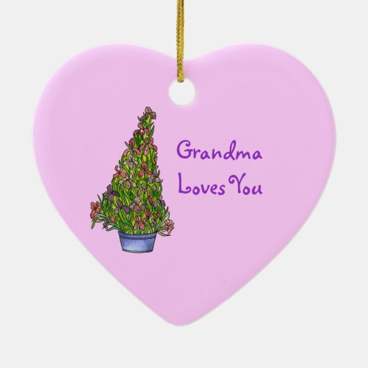 Oma houdt van Iris Ornament (Achterkant)