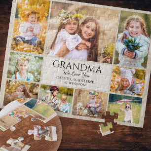 Oma houdt van jou kleinkinderen foto collage legpuzzel