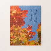Oma houdt van jou! puzzels cadeaus Herfstbladeren (Verticaal)