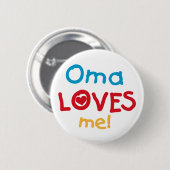 Oma houdt van me T-shirts en cadeautjes Ronde Button 5,7 Cm (Voorkant /achterkant)