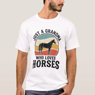 Oma houdt van paarden Vintage graveer shirt ontwer