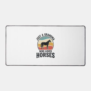 Oma houdt van paarden vintage gravure shirt ontwer bureaumat
