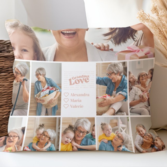 Oma houdt van poëtische fotocollage kussen (Creator heeft geüpload)