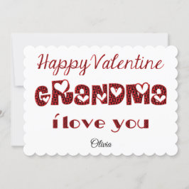 Oma I Love You Cute Cupid Typography Valentijn Feestdagenkaart