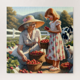 Oma & Ik Bessen Plukken – Zomer Boerderij Memo Legpuzzel