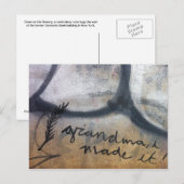 oma, ik heb het gemaakt! graffiti briefkaart (Voorkant / Achterkant)