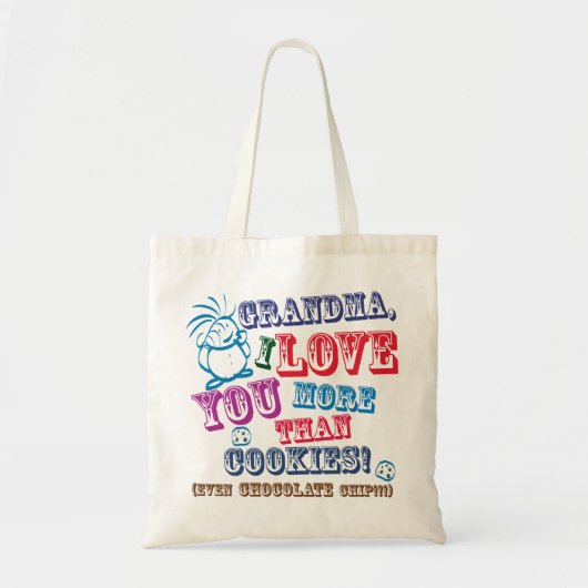 Oma ik hou meer van je dan van koekjes! tote bag (Voorkant)