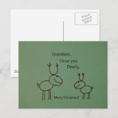 Oma, ik hou van je Deerly. Briefkaart (Voorkant / Achterkant)