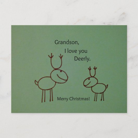 Oma, ik hou van je Deerly. Briefkaart (Voorkant)