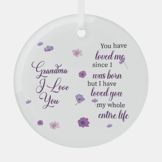 Oma ik hou van je glas ornament (Voorkant)