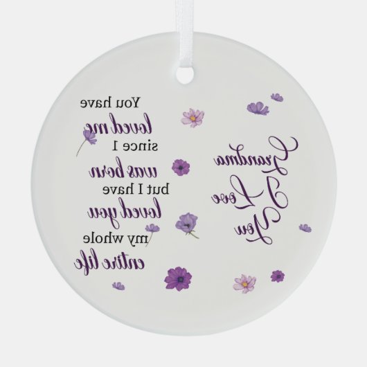 Oma ik hou van je glas ornament (Achterkant)