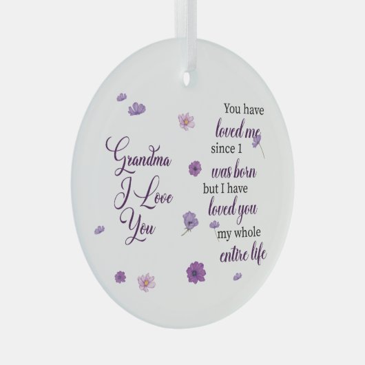 Oma ik hou van je glas ornament (Voorkant Rechts)