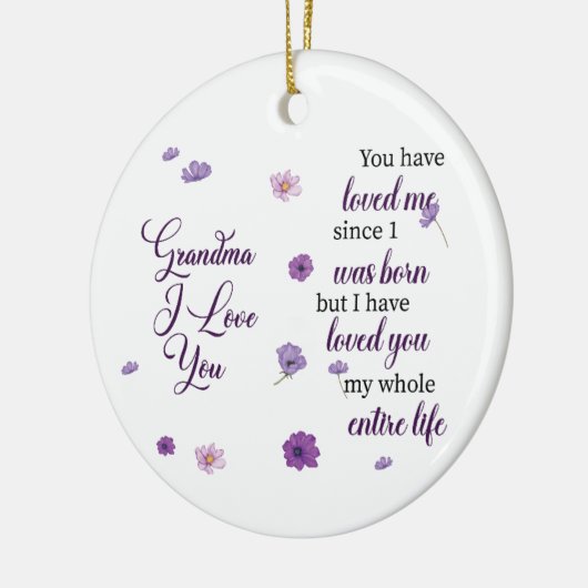 Oma ik hou van je keramisch ornament (Links)