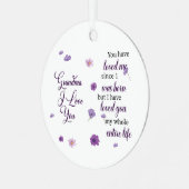 Oma ik hou van je metalen ornament (Voorkant links)