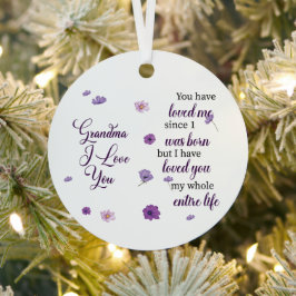 Oma ik hou van je metalen ornament