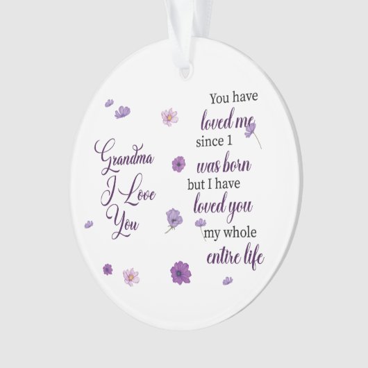 Oma ik hou van je ornament (voorkant)