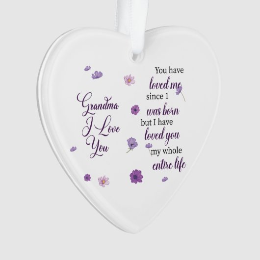 Oma ik hou van je ornament (voorkant)