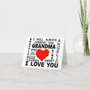 Oma ik hou van jou kaart