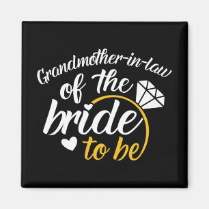 Oma-in-law van de bruid-to-be grote bruiloft magneet