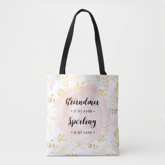 Oma in mijn naam. Spoil is mijn spel Tote Bag (Voorkant)