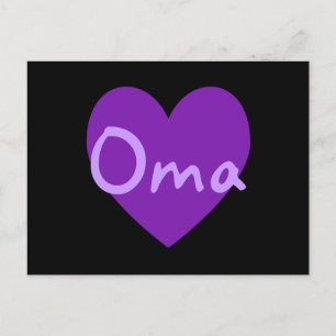 Oma in Paars Briefkaart