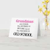 Oma is cool beste oude school grappig schattig cit kaart (Gele Bloem)