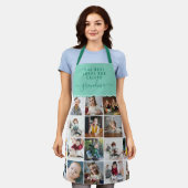 Oma is de beste foto-inklage van de Chef Mint Schort (Gedragen)