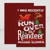 Oma is door een rendier overreden met Kerst, dus O Kaart (Voorkant / Achterkant)