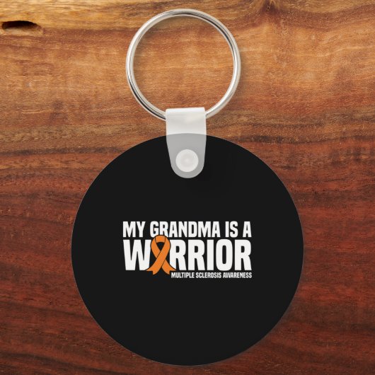Oma is een krijger MS Multiple Sclerosis Awarene Sleutelhanger (Voorkant)