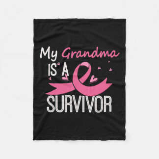 Oma is een overlevende van borstkanker bewustzijn fleece deken
