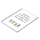 Oma is het Kinder Citaat van het Antwoordenvaar Notitieboek (Linkerzijde)