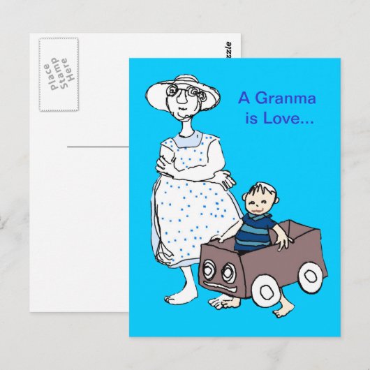 Oma is Liefde Briefkaart (Voorkant / Achterkant)