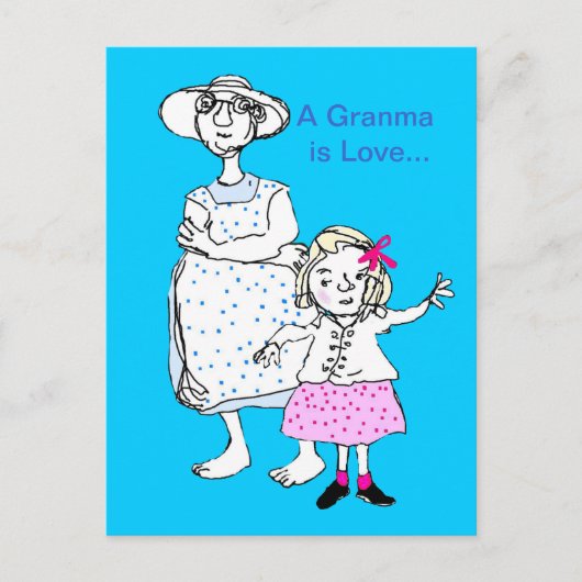 Oma is Liefde Briefkaart (Voorkant)