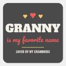 Oma is mijn favoriete naam vierkante sticker