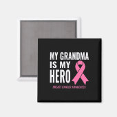 Oma is mijn held - borstkankerondersteuning magneet (Voorkant / Achterkant)