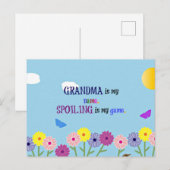 Oma is mijn naam. Bederf is mijn spel. Briefkaart (Voorkant / Achterkant)