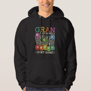 Oma Is Mijn Naam Bingo Is Mijn Spel Grappige Bingo Hoodie