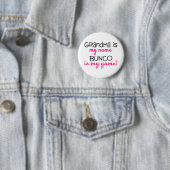 Oma is mijn naam Bunco is mijn spel Ronde Button 5,7 Cm (In situ)