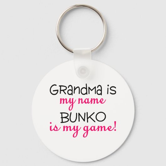 Oma is mijn naam Bunko is mijn spelletje Sleutelhanger (Voorkant)