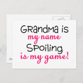 Oma is mijn naam die praat is mijn spel briefkaart (Voorkant / Achterkant)