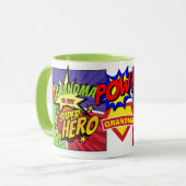 OMA Is Mijn SUPERHELD Gepersonaliseerde COMIC HERO Mok (Voorkant links)