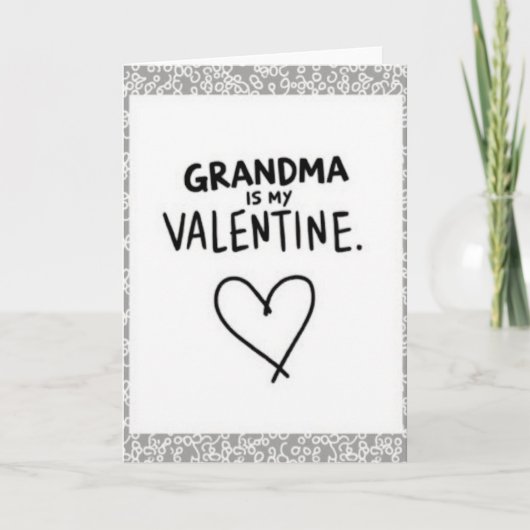 Oma is mijn valentinekaart kaart (Voorkant)
