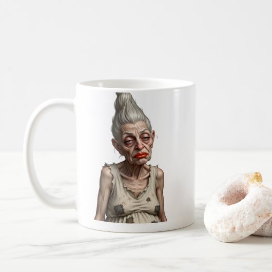 Oma ist müde koffiemok (Met donut)