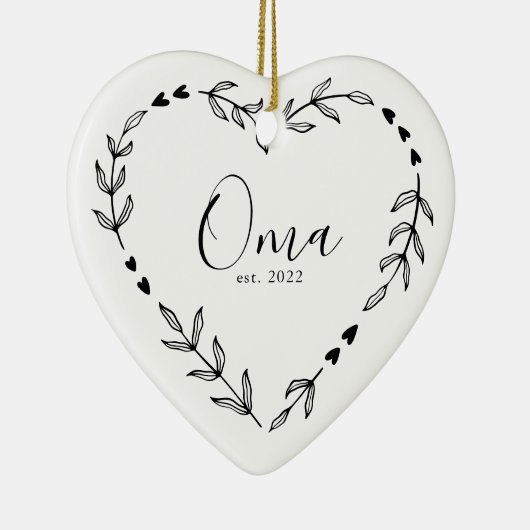 Oma Jaar Oost. Kerstakeramische versiering Keramisch Ornament (Rechts)