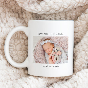 Oma Jaar Opgericht Baby Foto Koffiemok